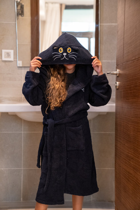 Snuggs Animal kids Bathrobe Cat